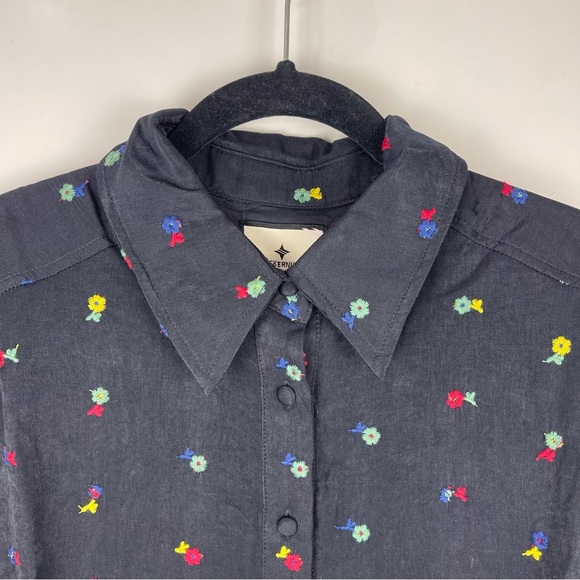 NEW Tuckernuck Floral Embroidered Callahan Shirt Dress Long Sleeve Size Small - Picture 3 of 11